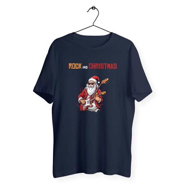 Image back t-shirt homme rock and christmas