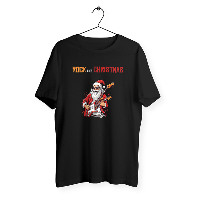 Image front t-shirt homme rock and christmas