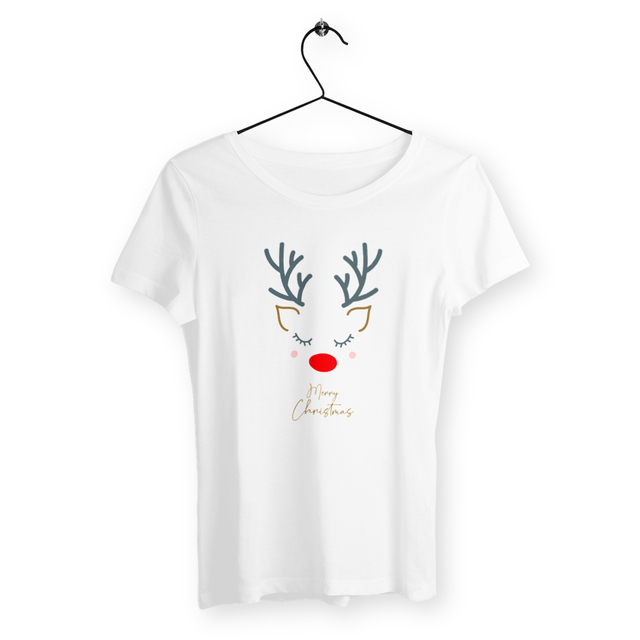 Image back T-shirt femme merry christmas