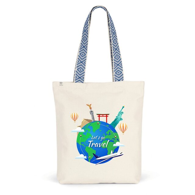 Image back Sac coton ethnique let's go travel