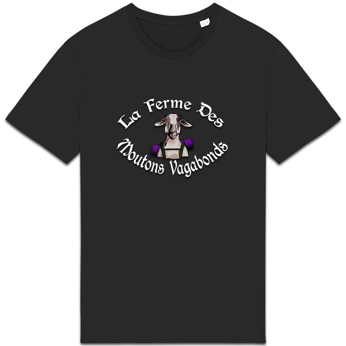 T-shirt unisexe épais imprimé face logo clair