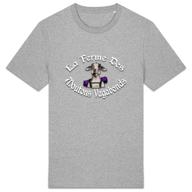 T-shirt unisexe épais imprimé face logo clair - Image