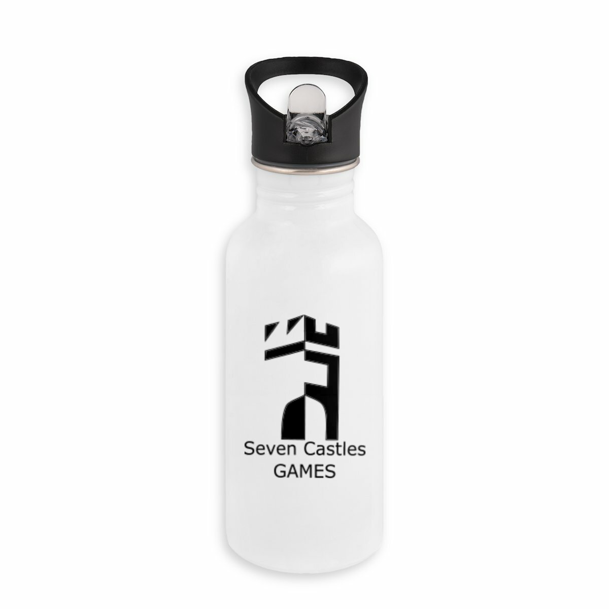 Image back SCG Logo - Stainless steel water bottle with straw
