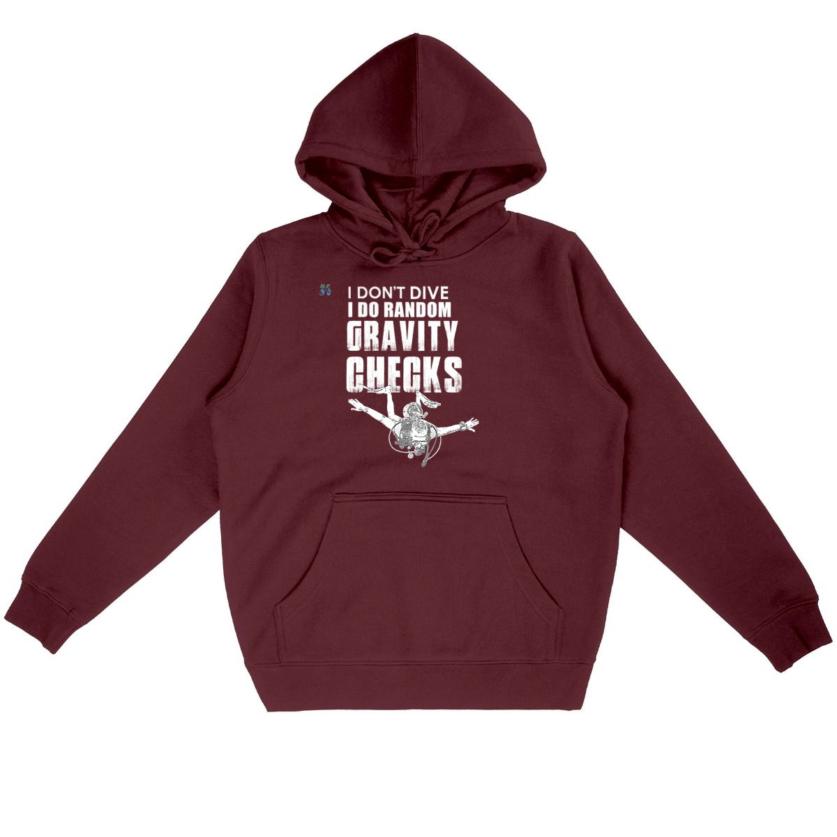 Sweat à capuche plongée bio : gravity