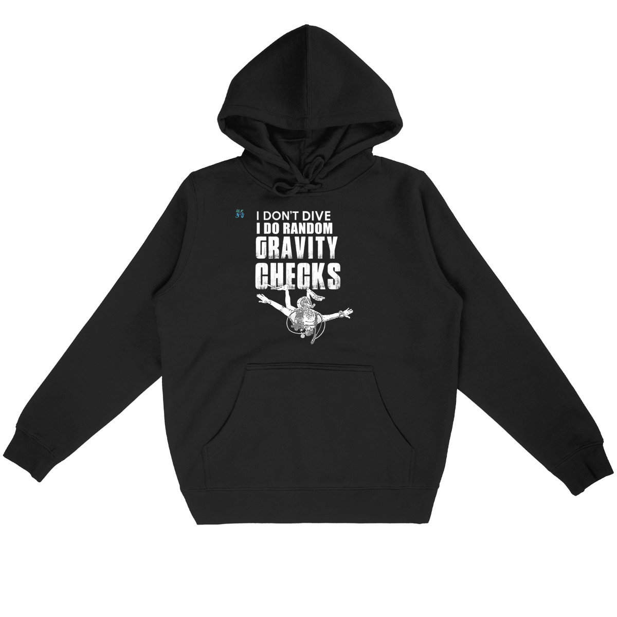 Sweat à capuche plongée bio : gravity