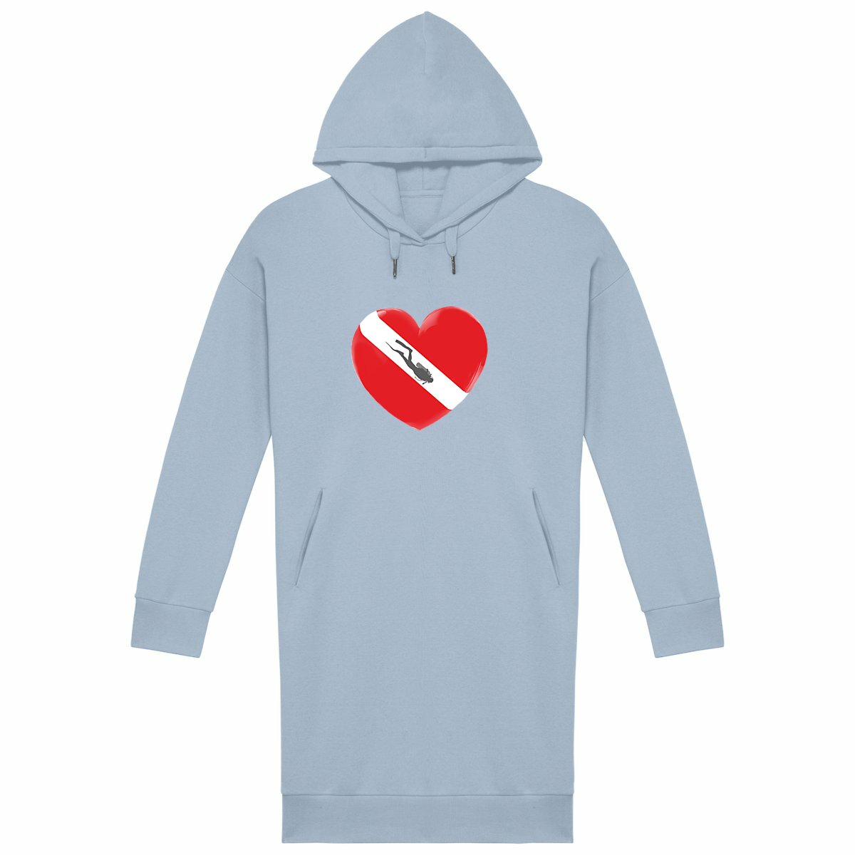 Robe apres plongée : coeur alpha
