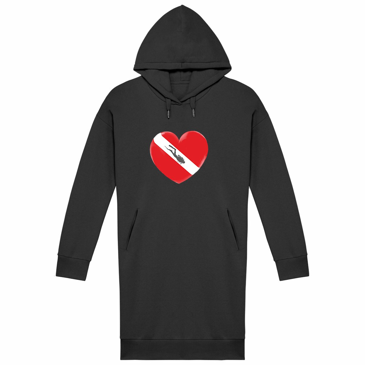 Robe apres plongée : coeur alpha