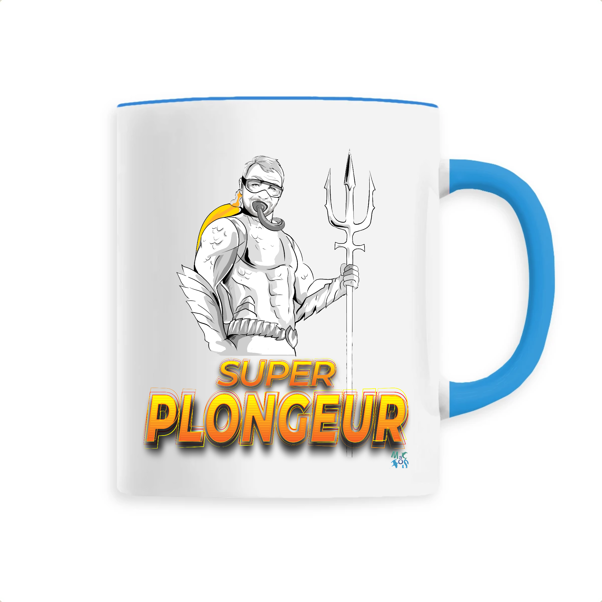 Mug plongée 100% bio : SuperPlongeur