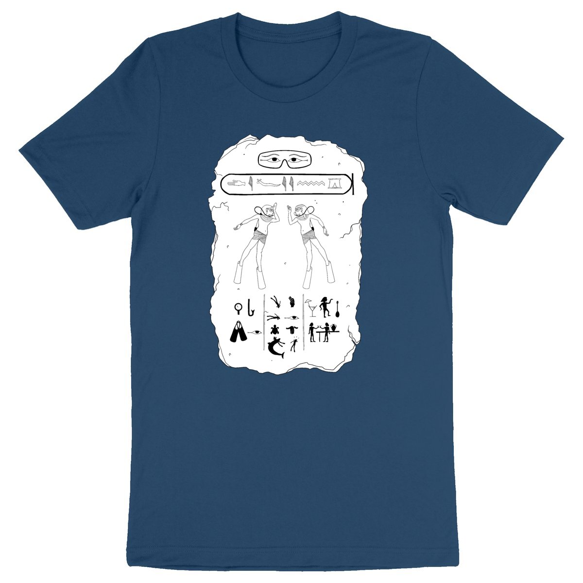 T-shirt Plongée bio : table de hiéroglyphes égyptiens