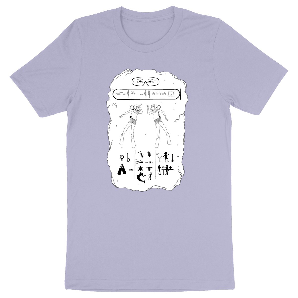 T-shirt Plongée bio : table de hiéroglyphes égyptiens