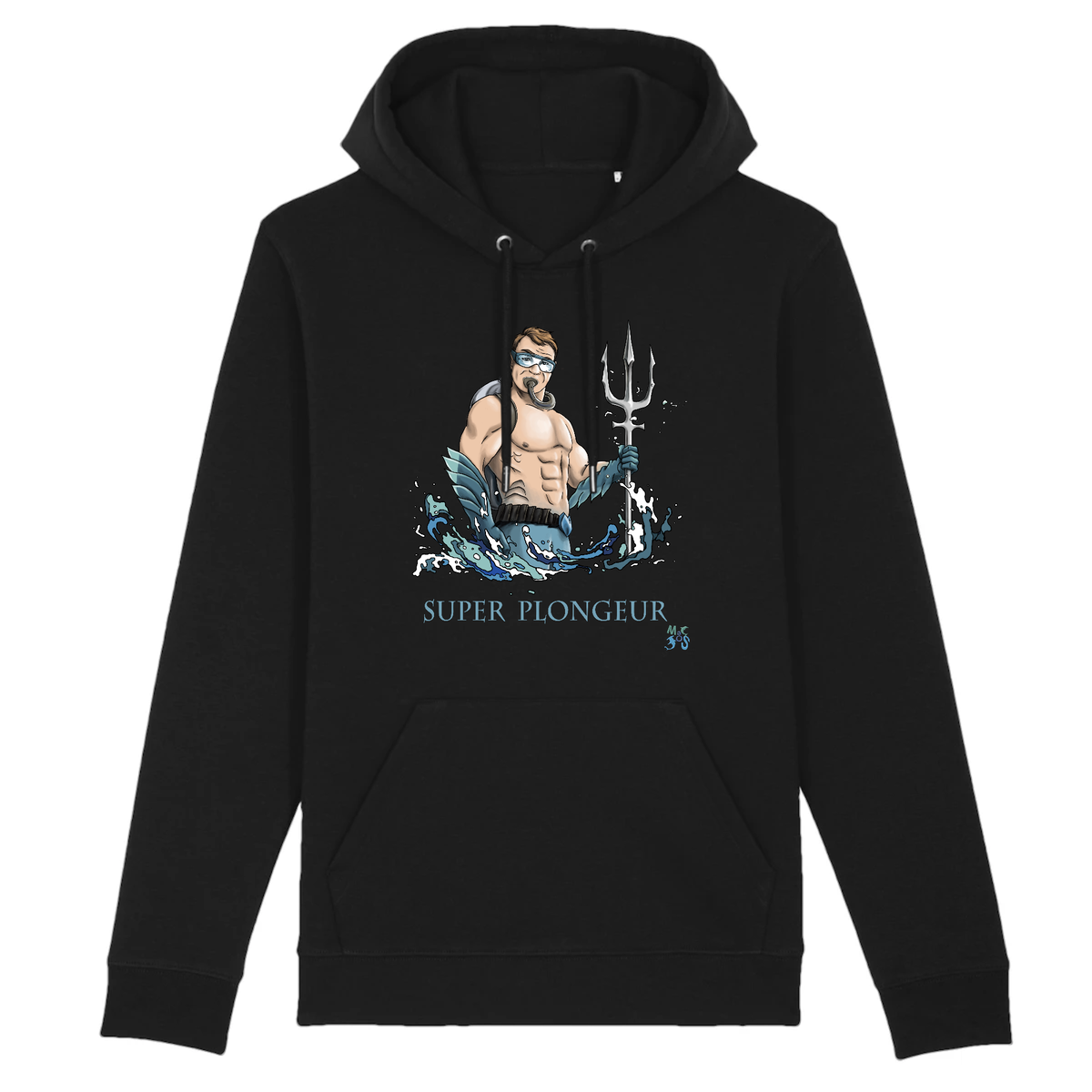Sweat à capuche plongée Homme : Super Plongeur