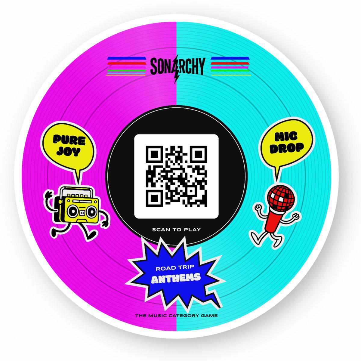 Round Sticker - Road Trip Anthems Vinyl Sticker