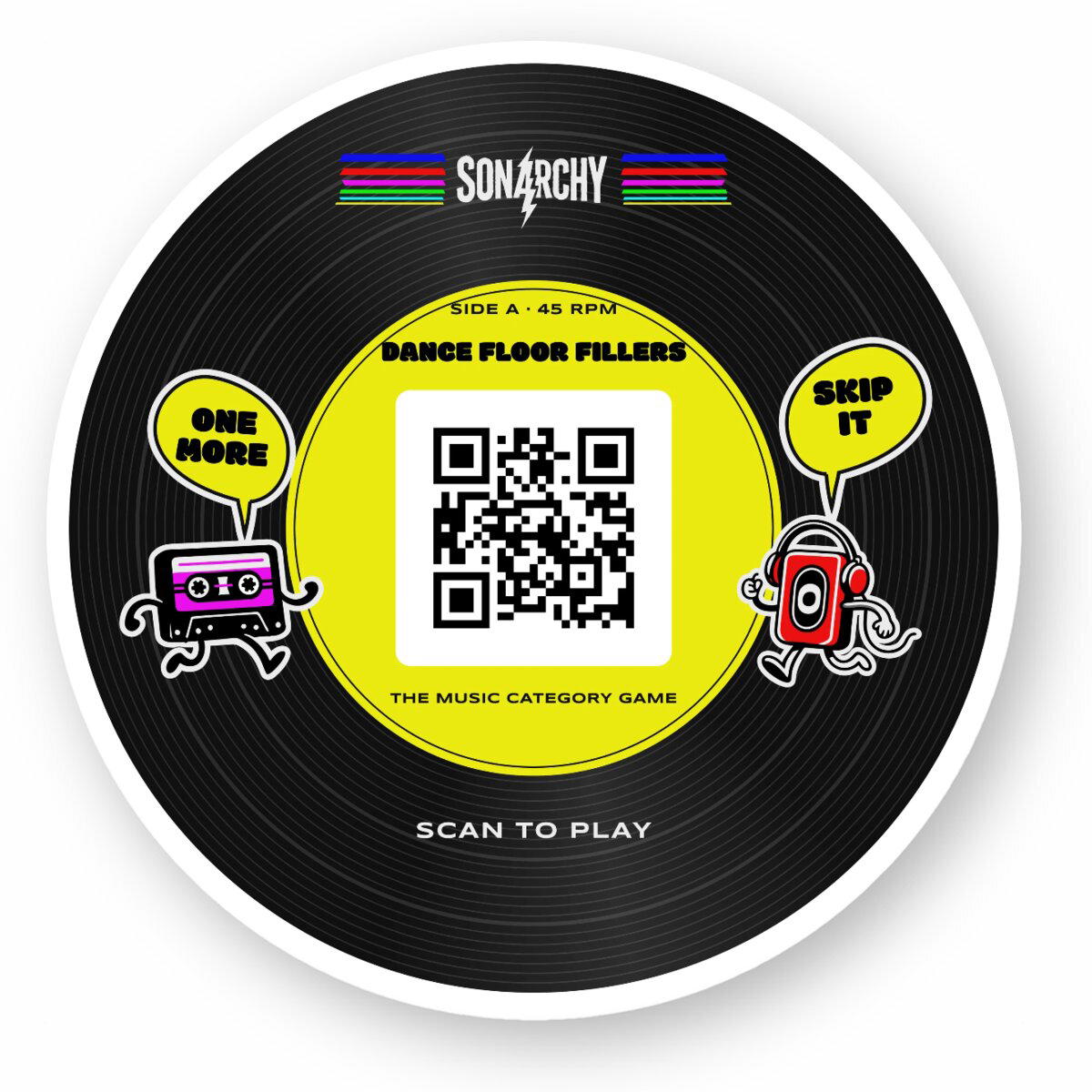 Round Sticker - Dance Floor Anthems Vinyl Sticker