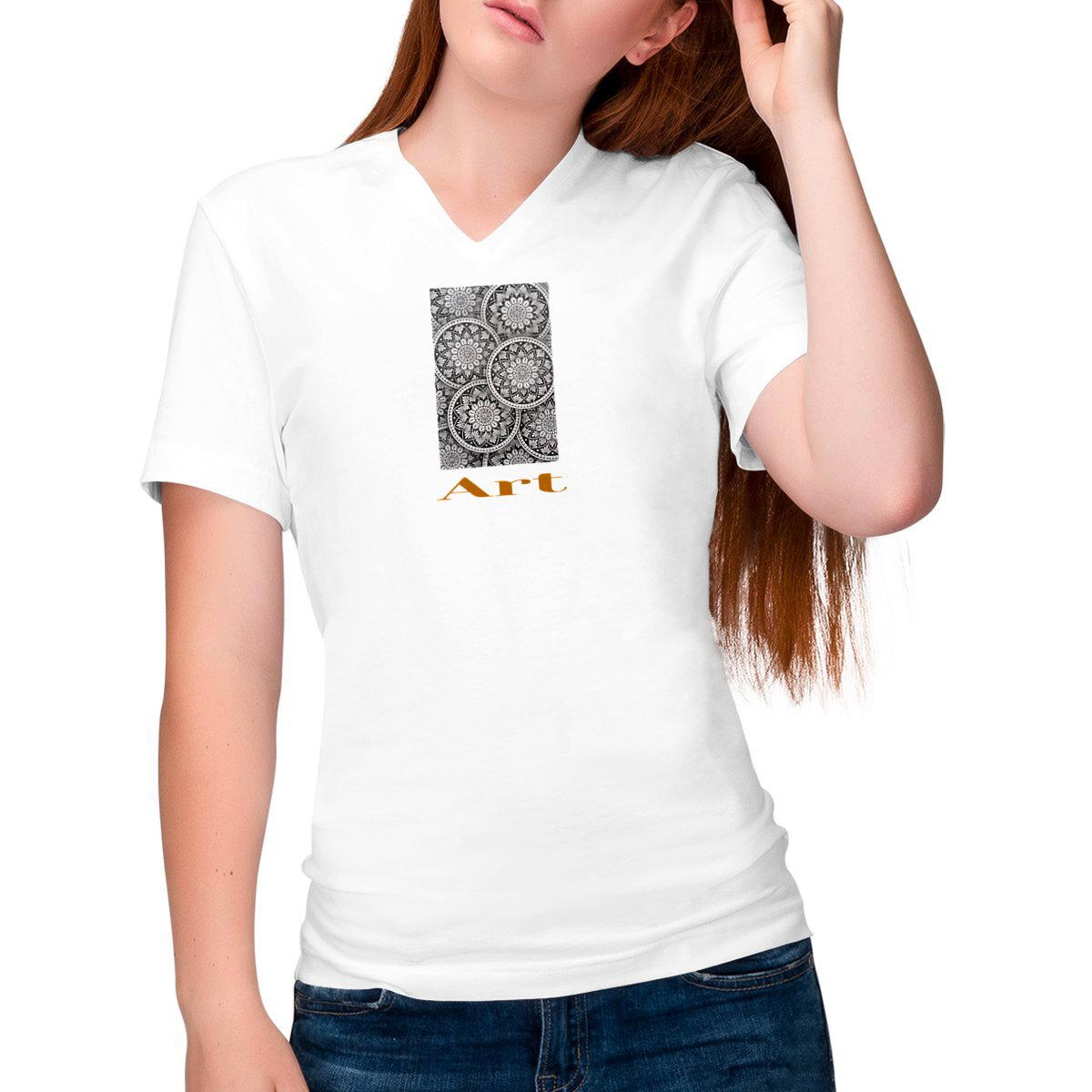Image front 🌺Women's v-neck T-shirt Change stock 🌺 NY  baggy unisex  t shirt