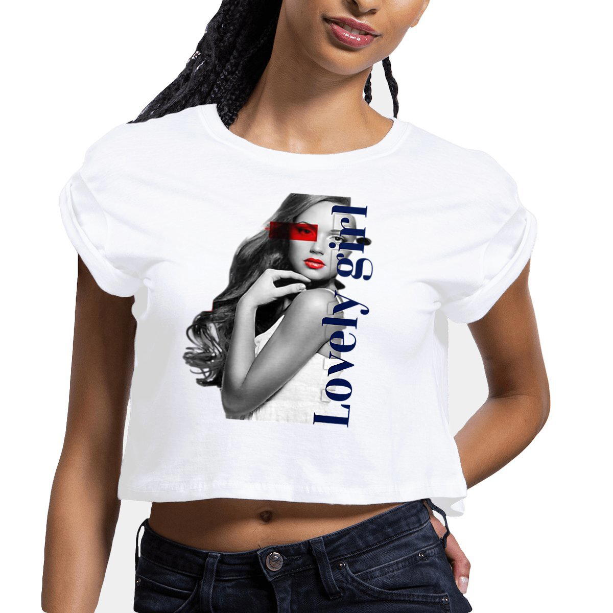 Image front Women's crop top Premium Plus good product ..art DESIGN photography