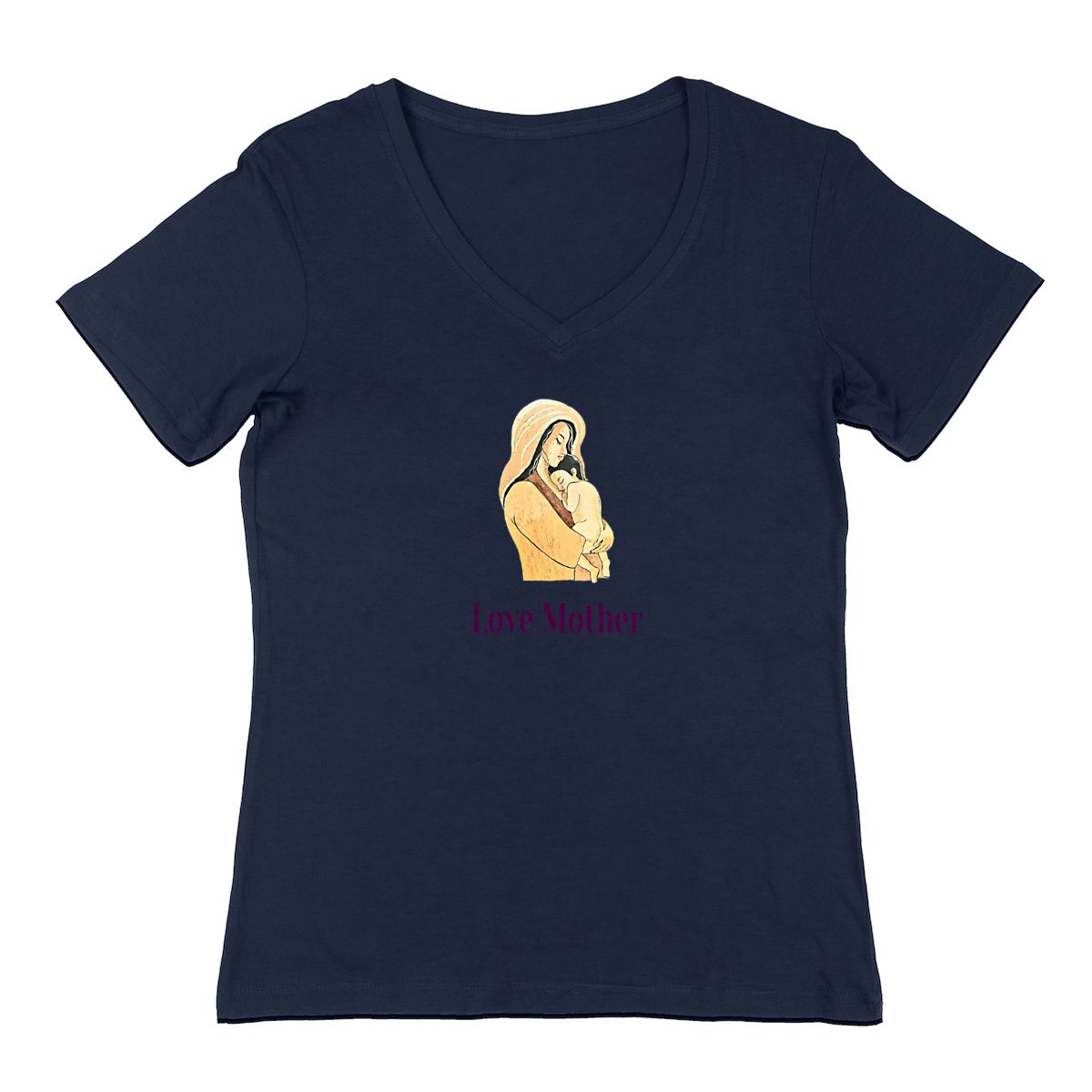 Image back Women's v-neck T-shirt ChangeLove mother best 
