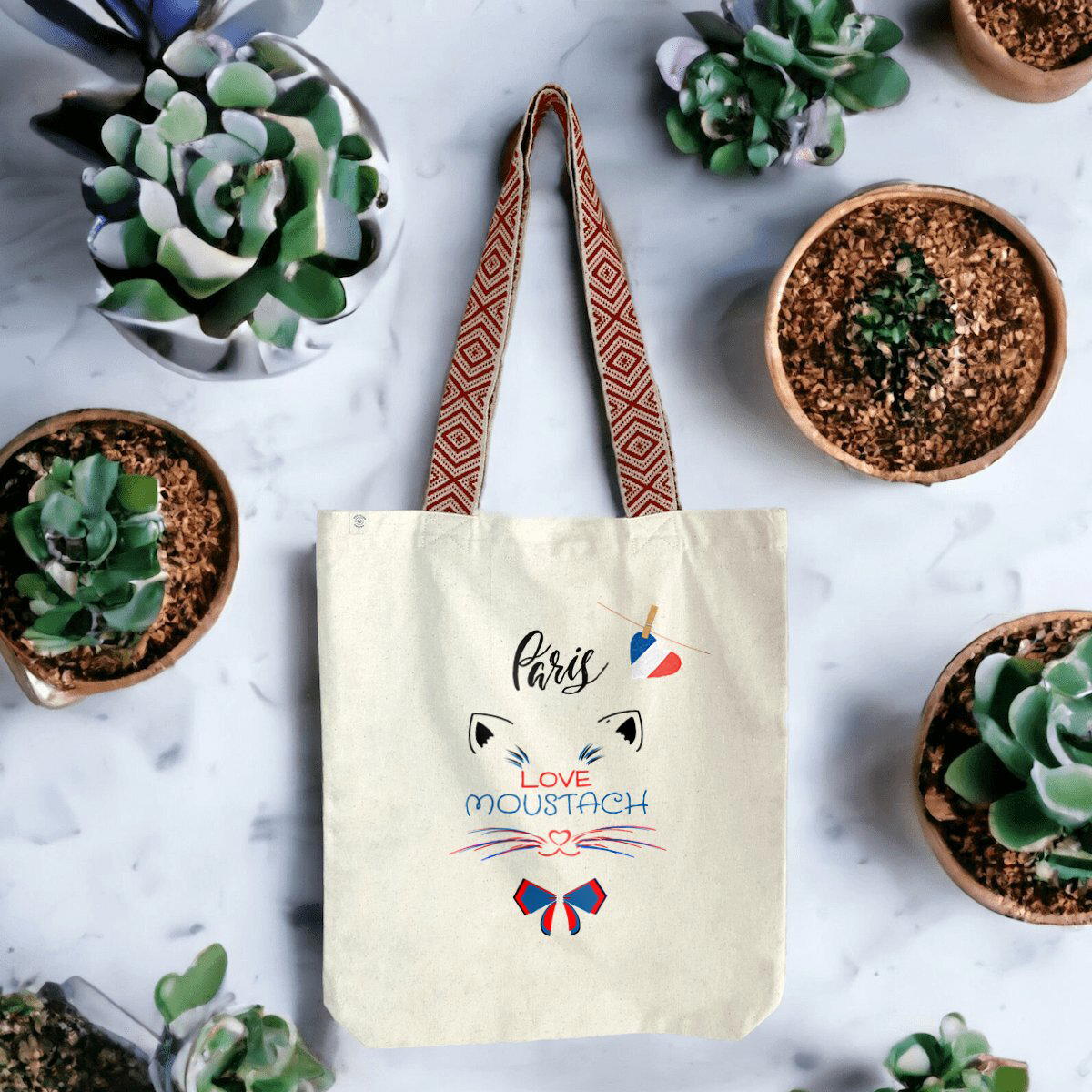 Image front SAC LOVE MOUSTACH A PARIS