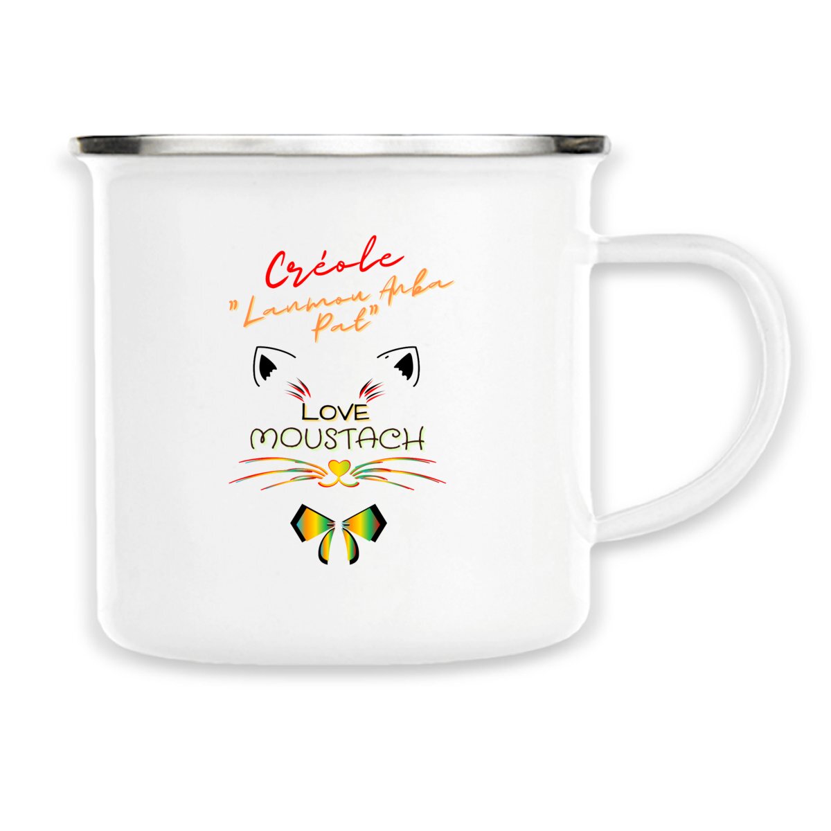 Image back MUG LOVE MOUSTACH CREOLE