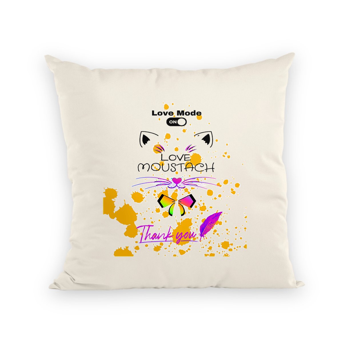 Image front COUSSIN LOVE MOUSTACH MODE ON