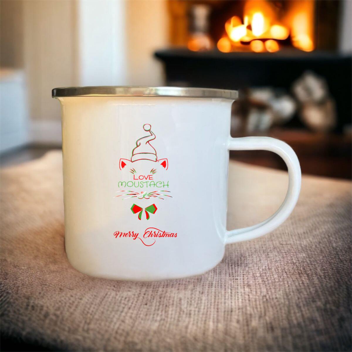 Image front MUG LOVE MOUSTACH JOYEUX NOEL