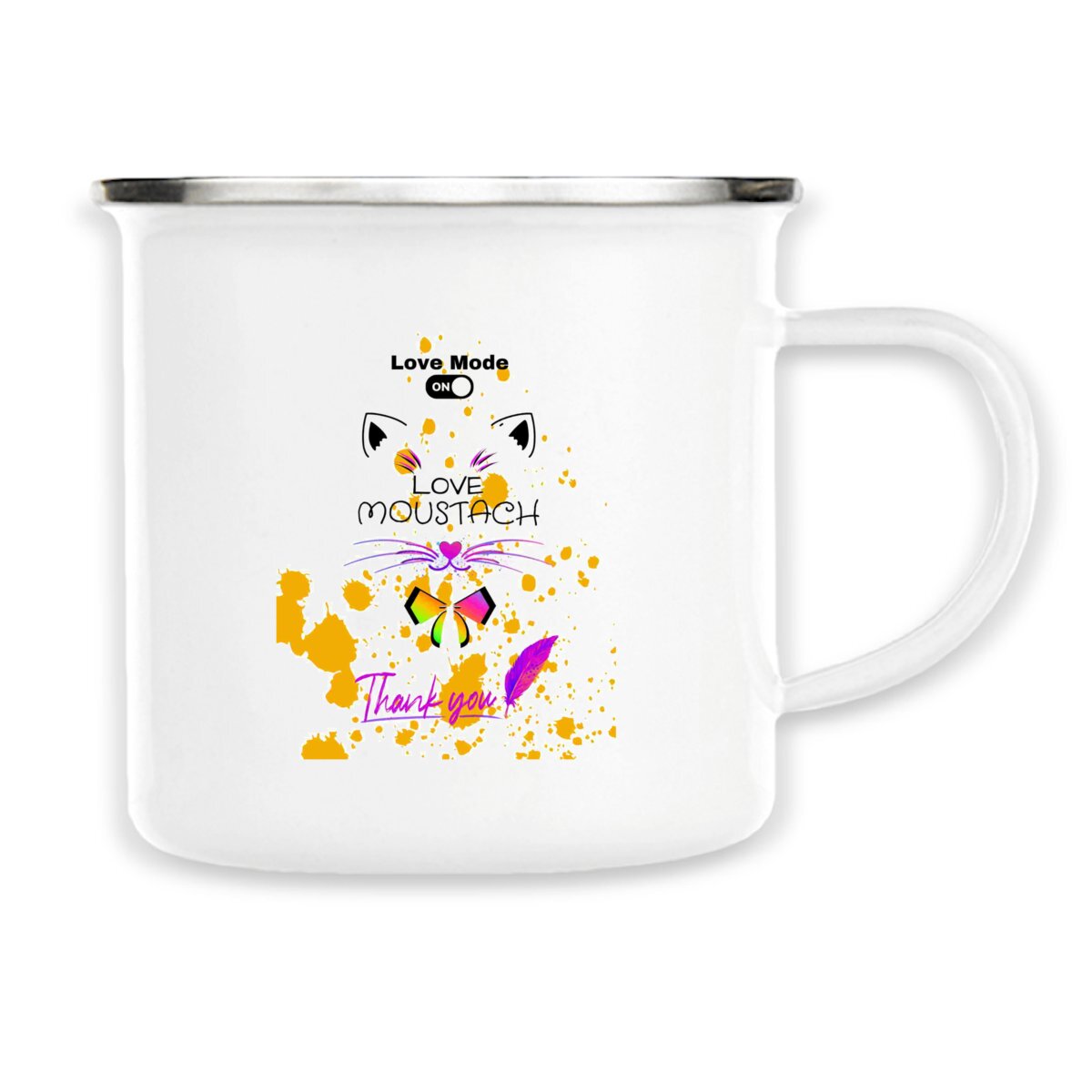 Image back MUG LOVE MOUSTACH MODE ON