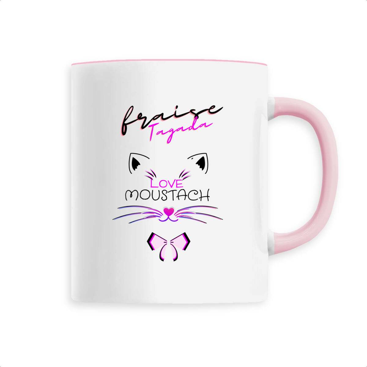 Image back MUG LOVE MOUSTACH FRAISE TAGADA