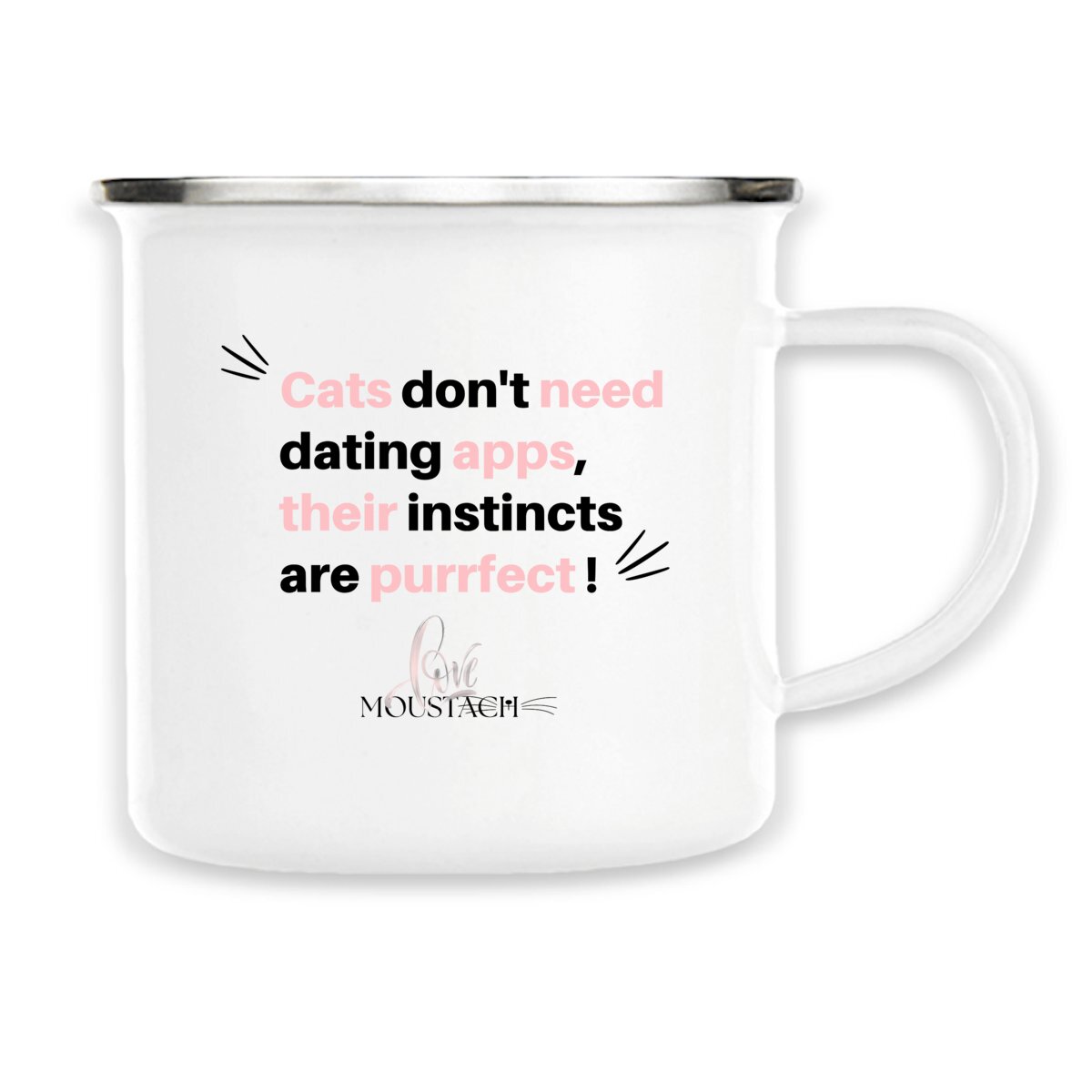 Image back MUG CITATION LOVE MOUSTACH 