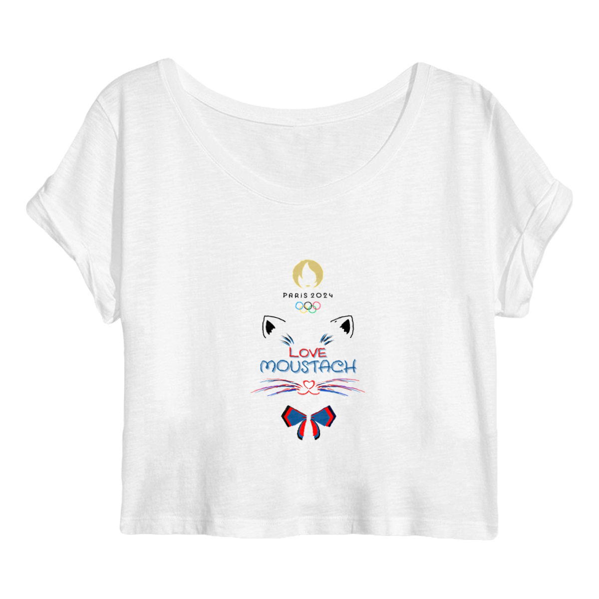 Image back CROP TOP FEMME LOVE MOUSTACH JO PARIS 2024