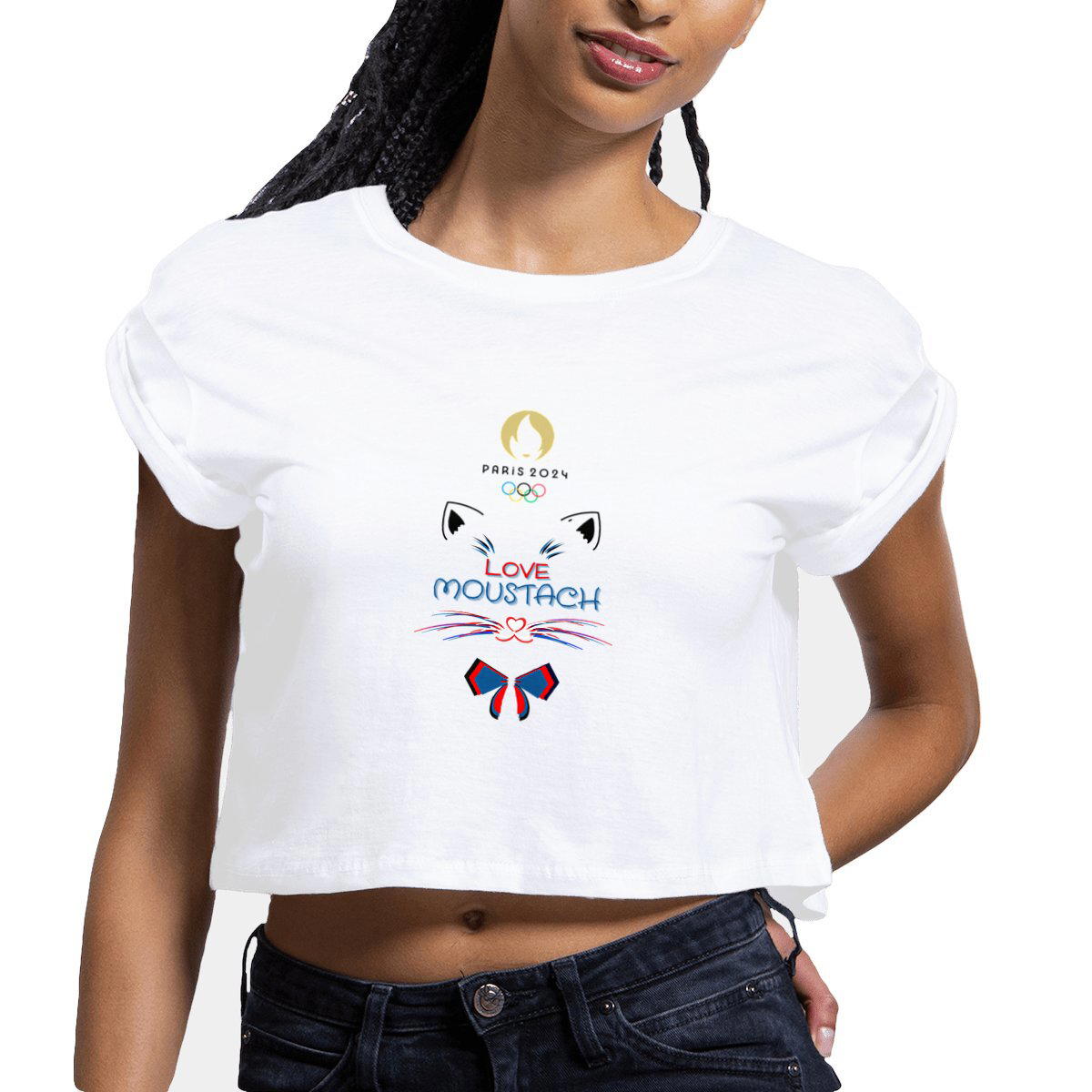 Image front CROP TOP FEMME LOVE MOUSTACH JO PARIS 2024