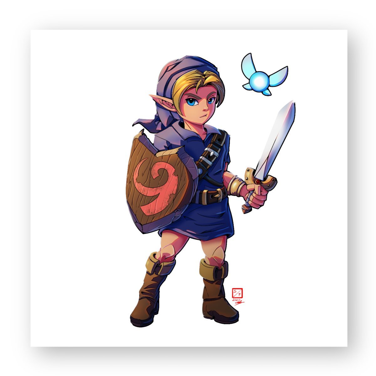 Image front Blue Young Link Sticker