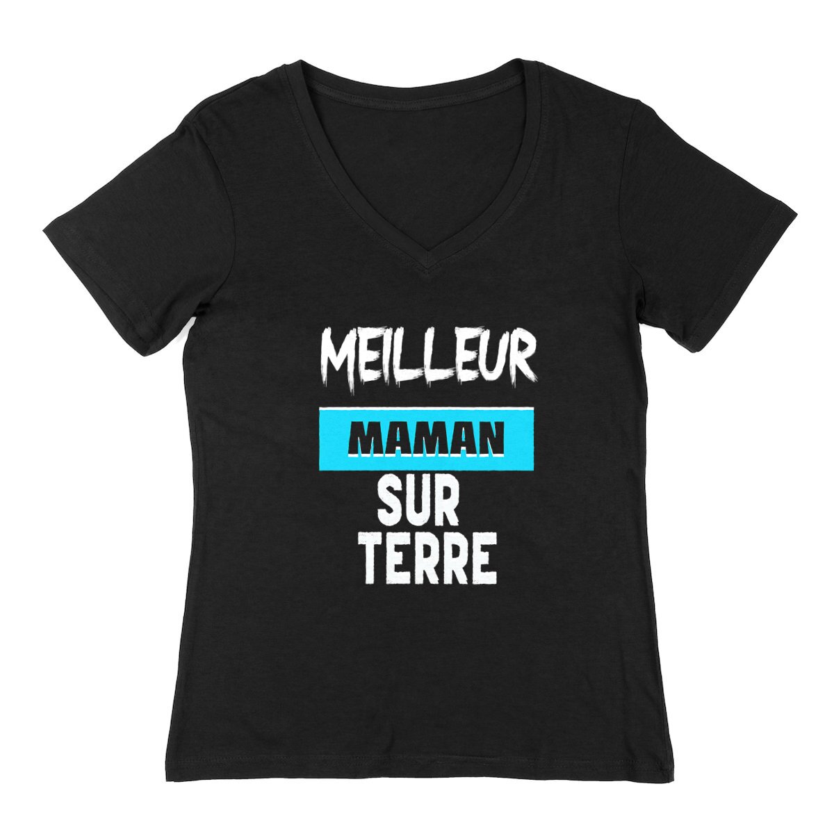 Image back Tee shirt col v femme