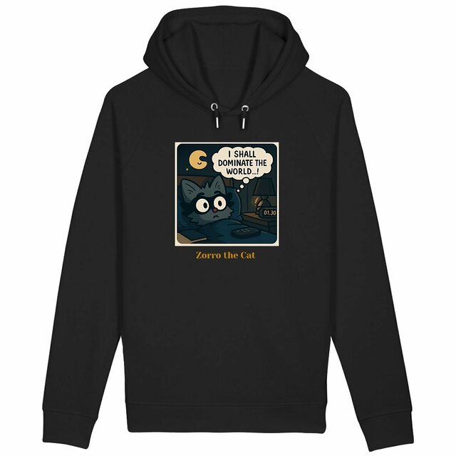 Unisex side pocket hoodie featuring Zorro the Cat - Image