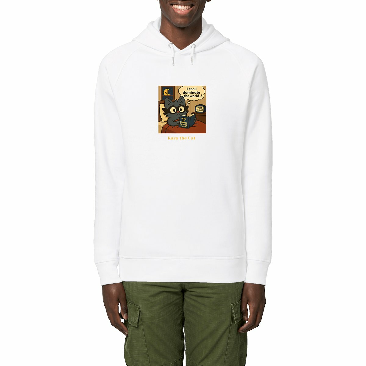 Unisex side pocket hoodie: Zorro the Cat Takes Over