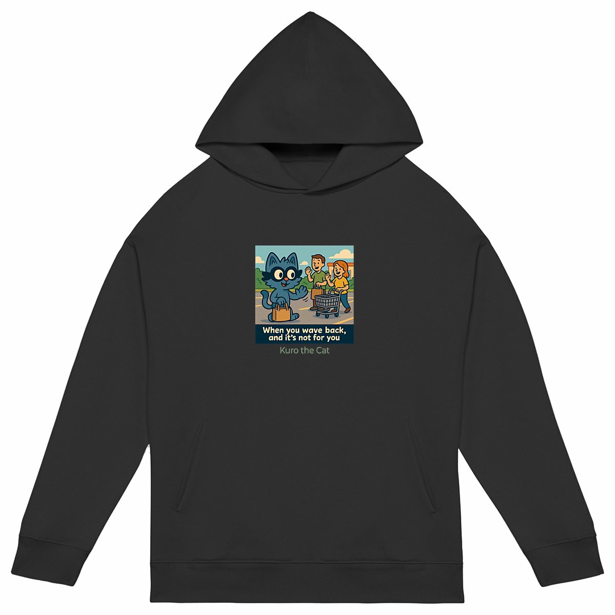 Unisex oversized hoodie - Embrace Awkward Moments with Style - Image