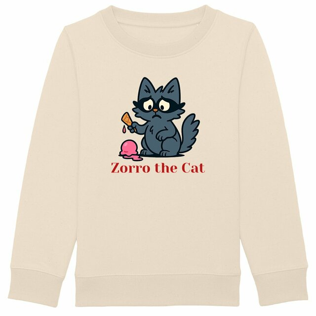Kids Heavyweight Sweatshirt - Zorro the Cat Design - Image