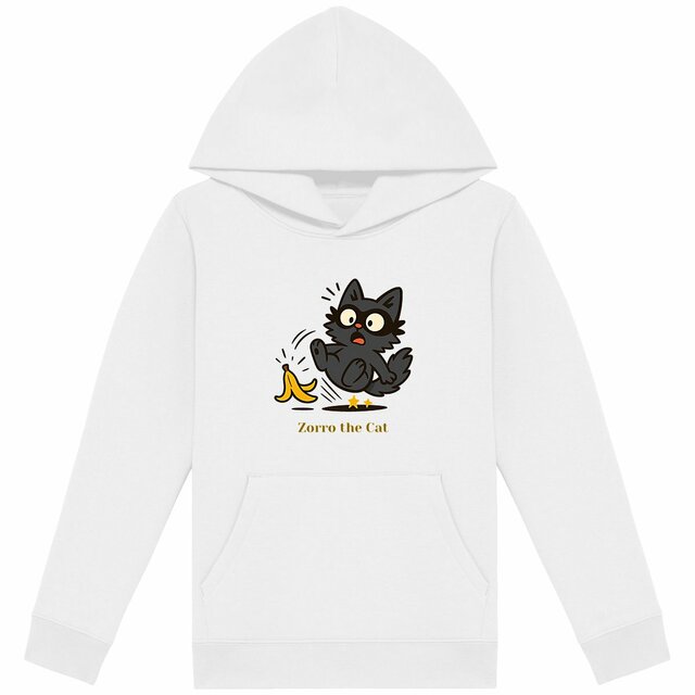 Kids lightweight hoodie - Zorro the Cat Design - Image