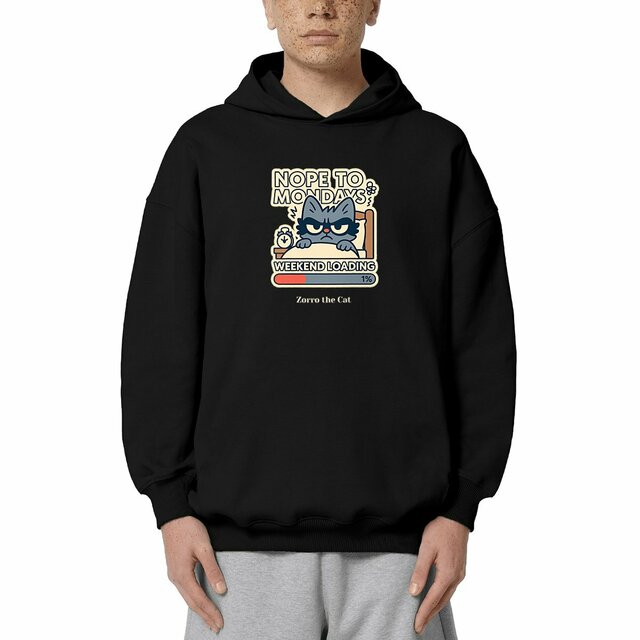 Unisex oversized hoodie - Zorro the Cat Design