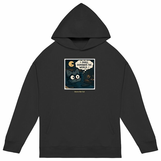Unisex oversized hoodie - Zorro the Cat Design - Image