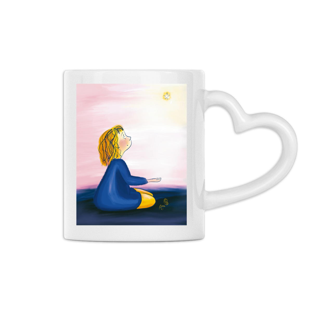 Image back Tasse cœur étoile 
