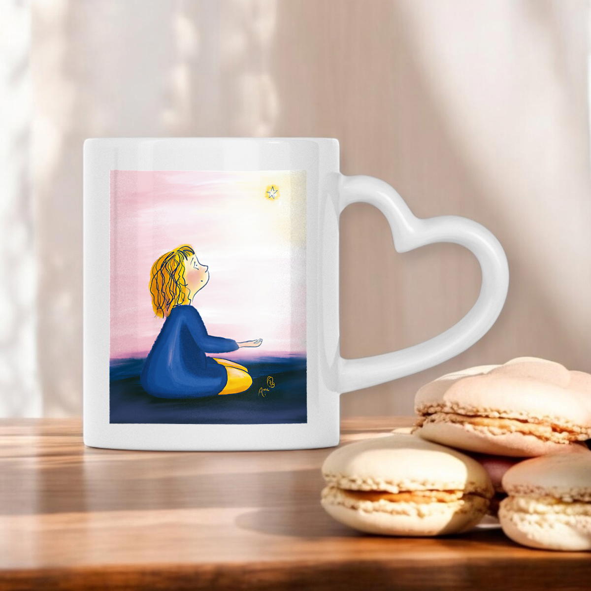 Image front Tasse cœur étoile 