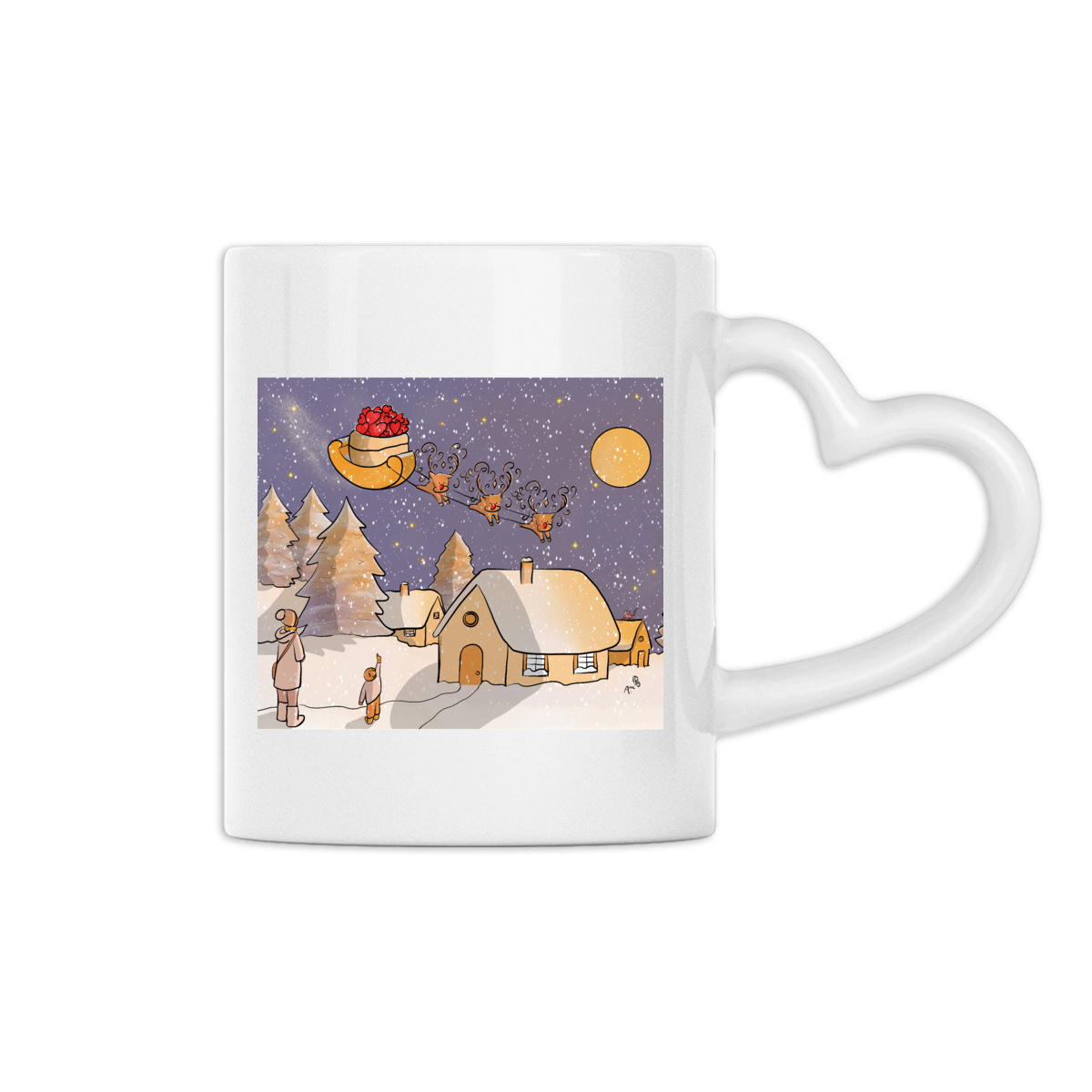Image back Tasse cœur distribution d’amour à Noël 