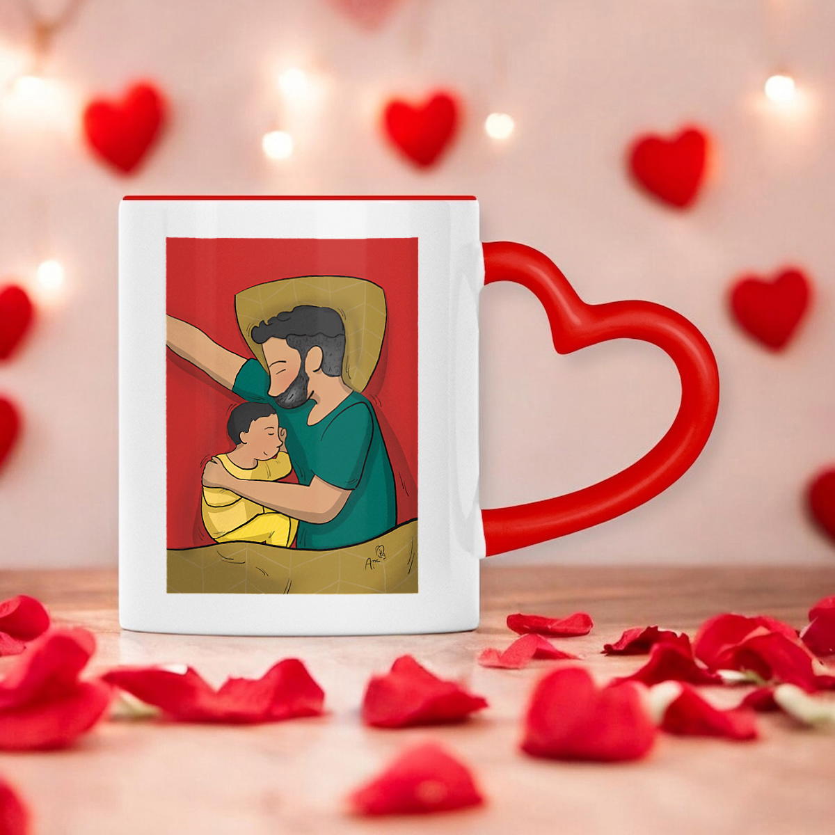 Image front Tasse cœur dodo avec papa