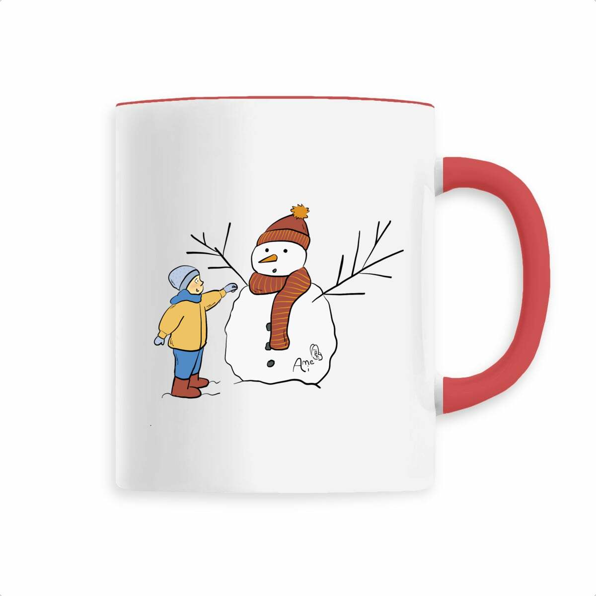 Image back Tasse bonhomme de neige personnalisable