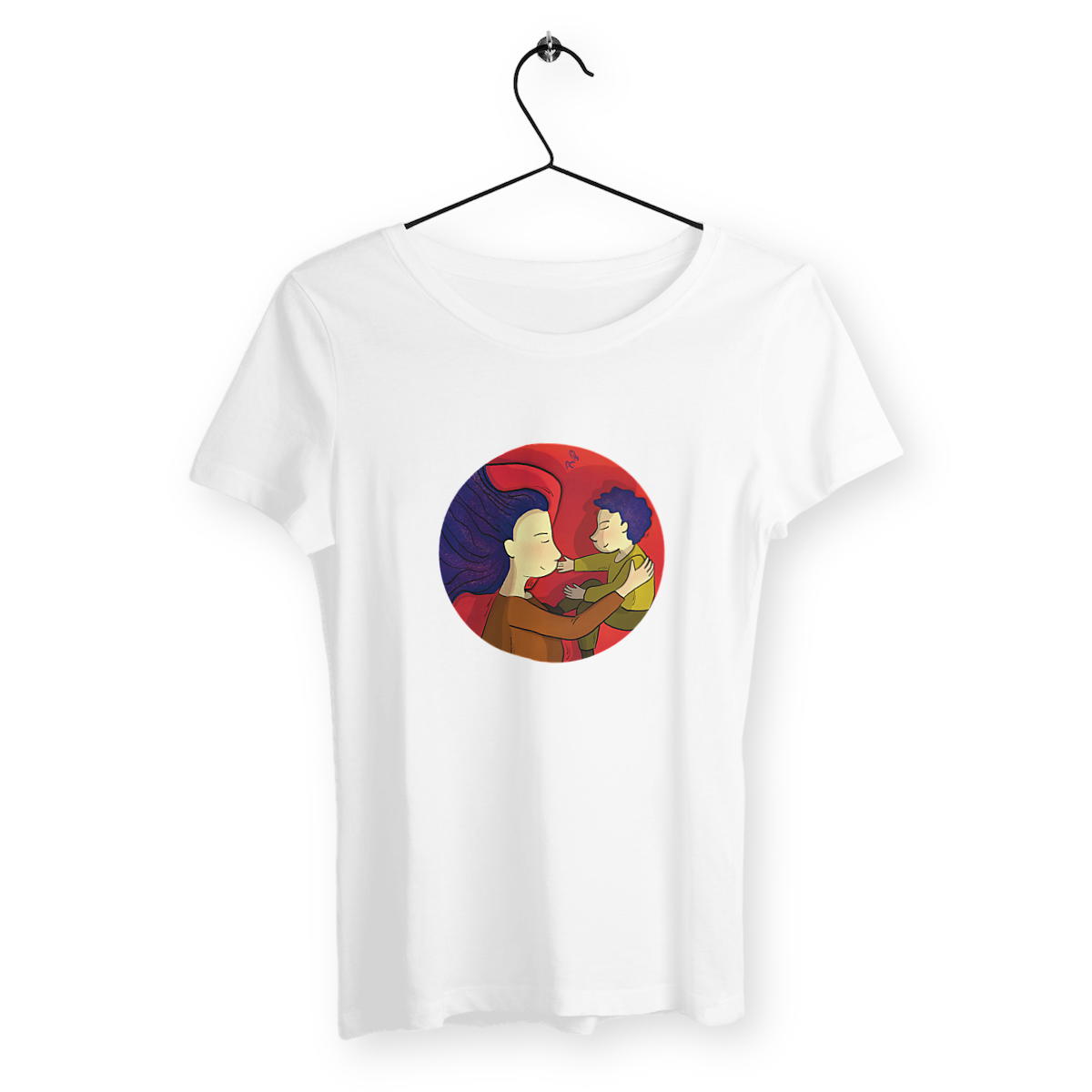 Image back T-shirt femme lien mère enfant