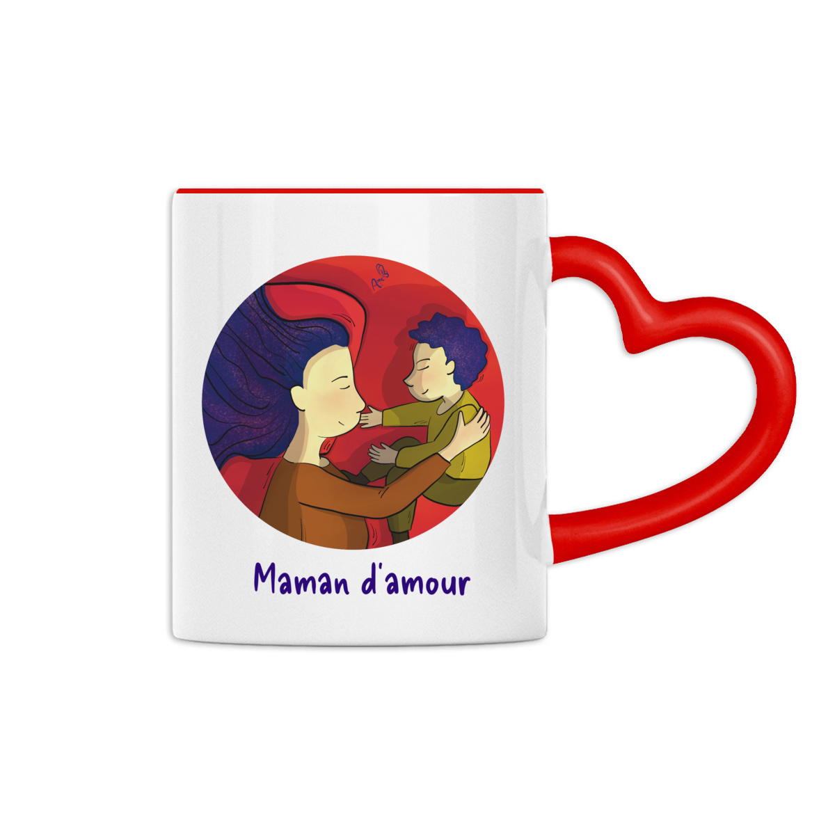 Image back Tasse fête des mères personnalisable (mère et fils)