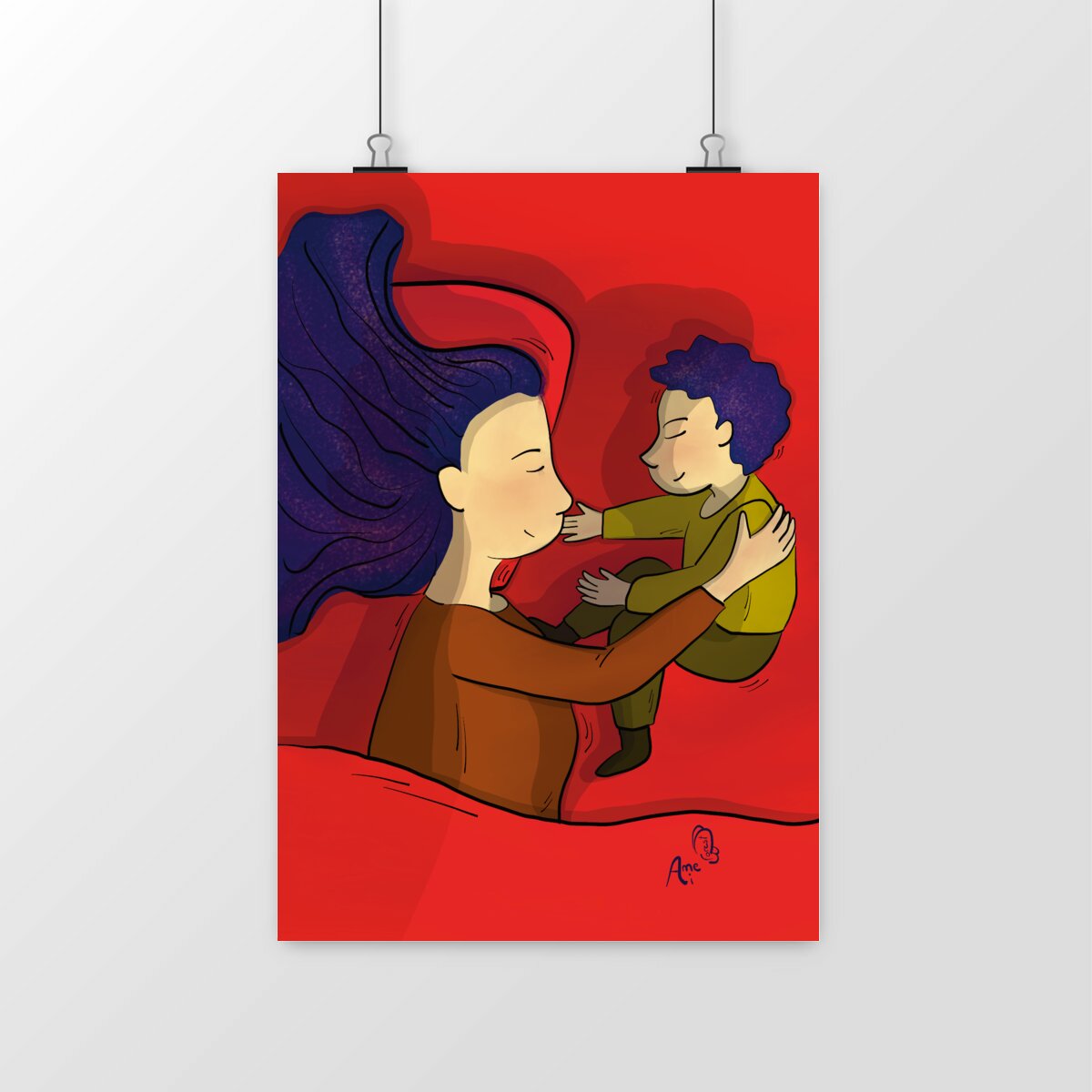 Image front Illustration cododo avec maman