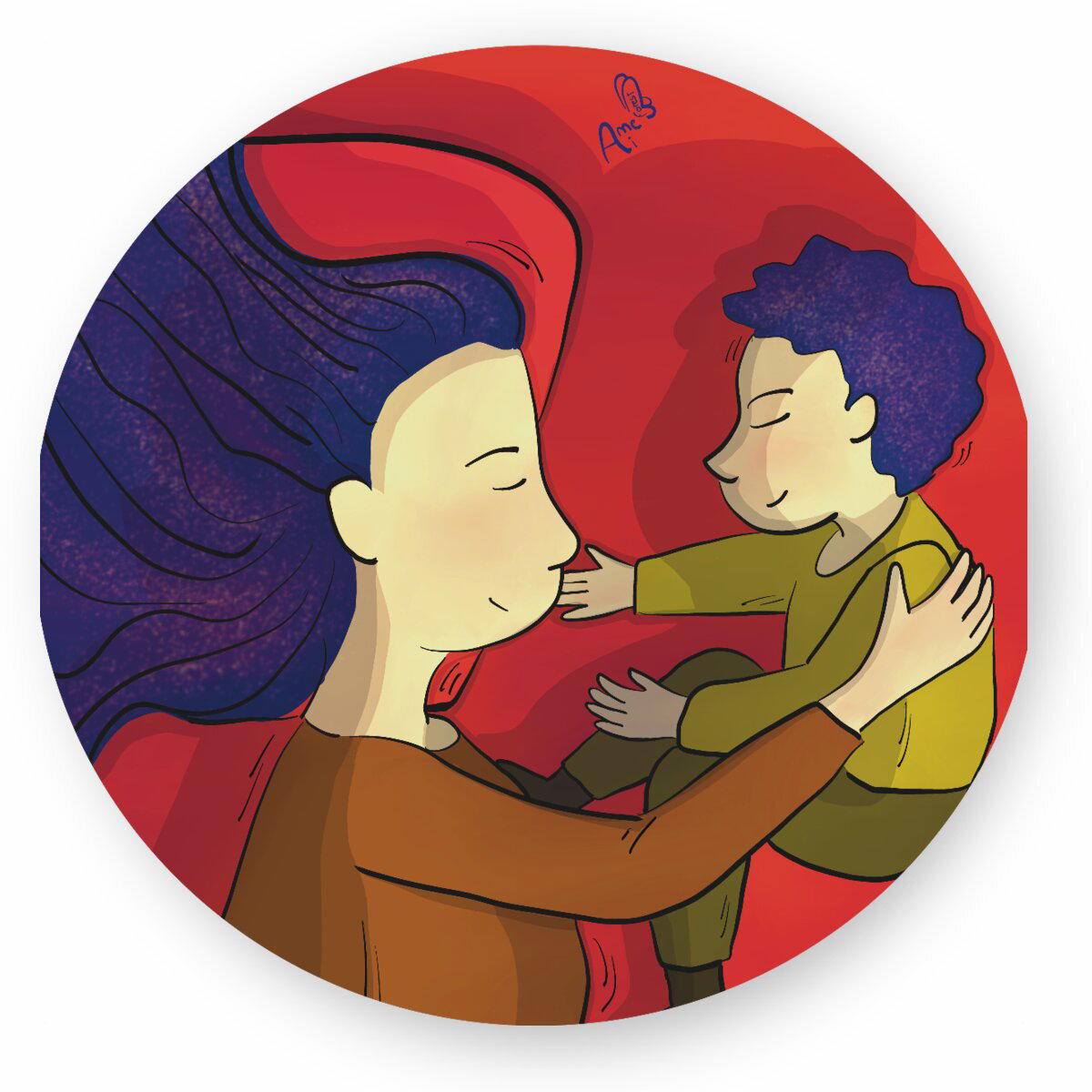 Image front Sticker dodo avec maman