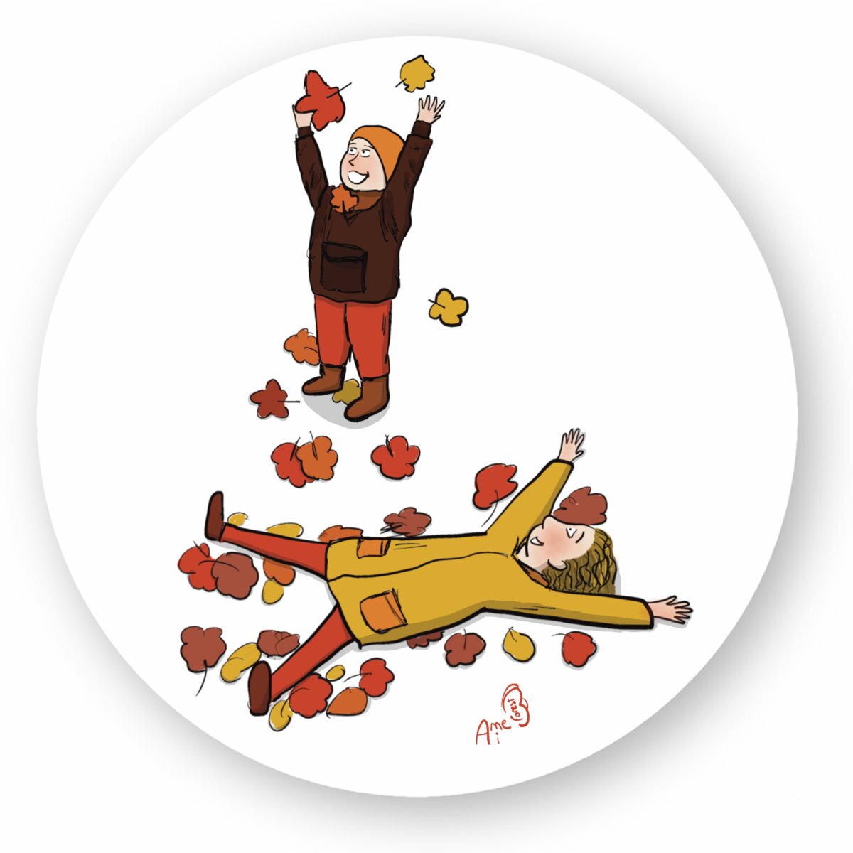 Image front Sticker feuille d’automne