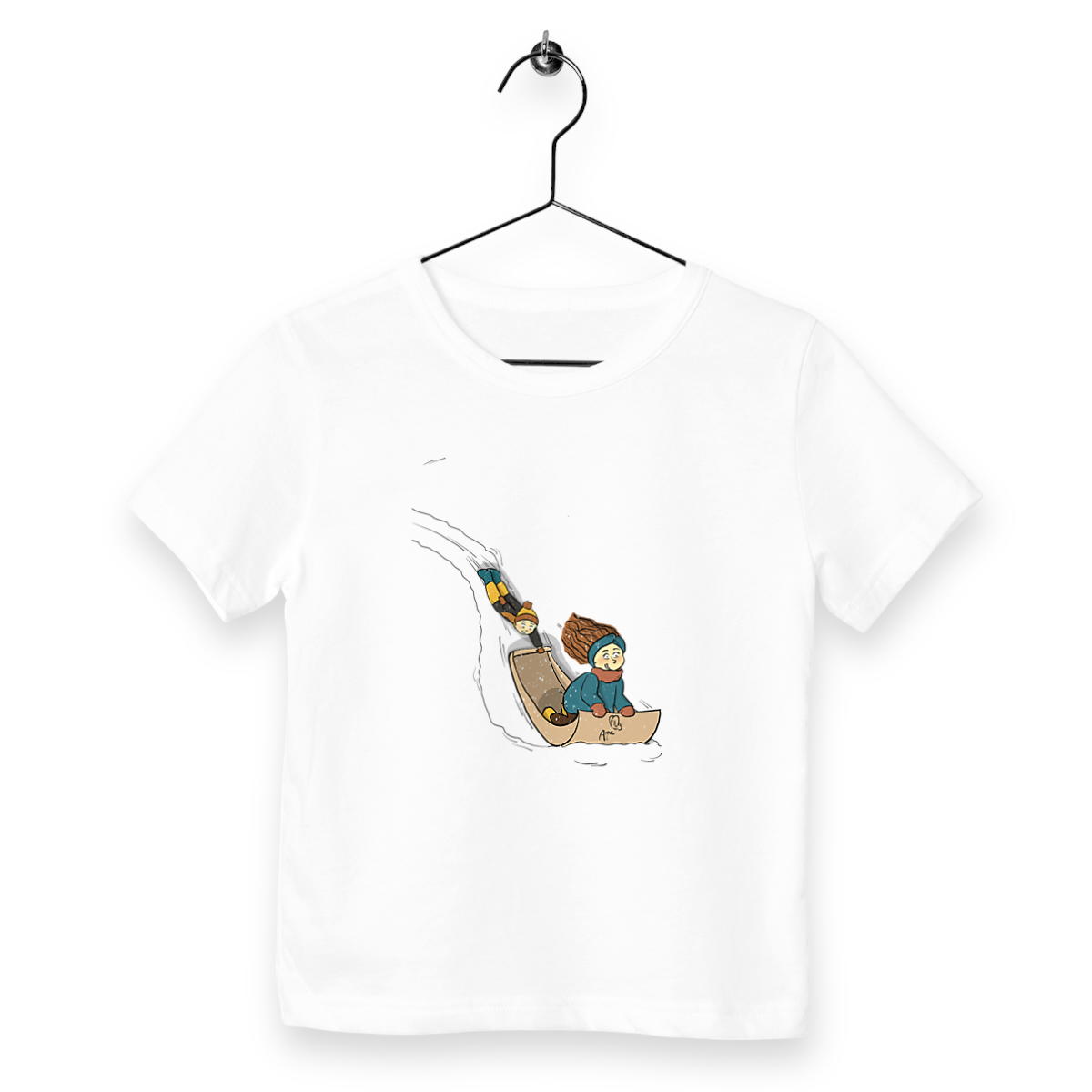 Image back T-shirt enfant luge