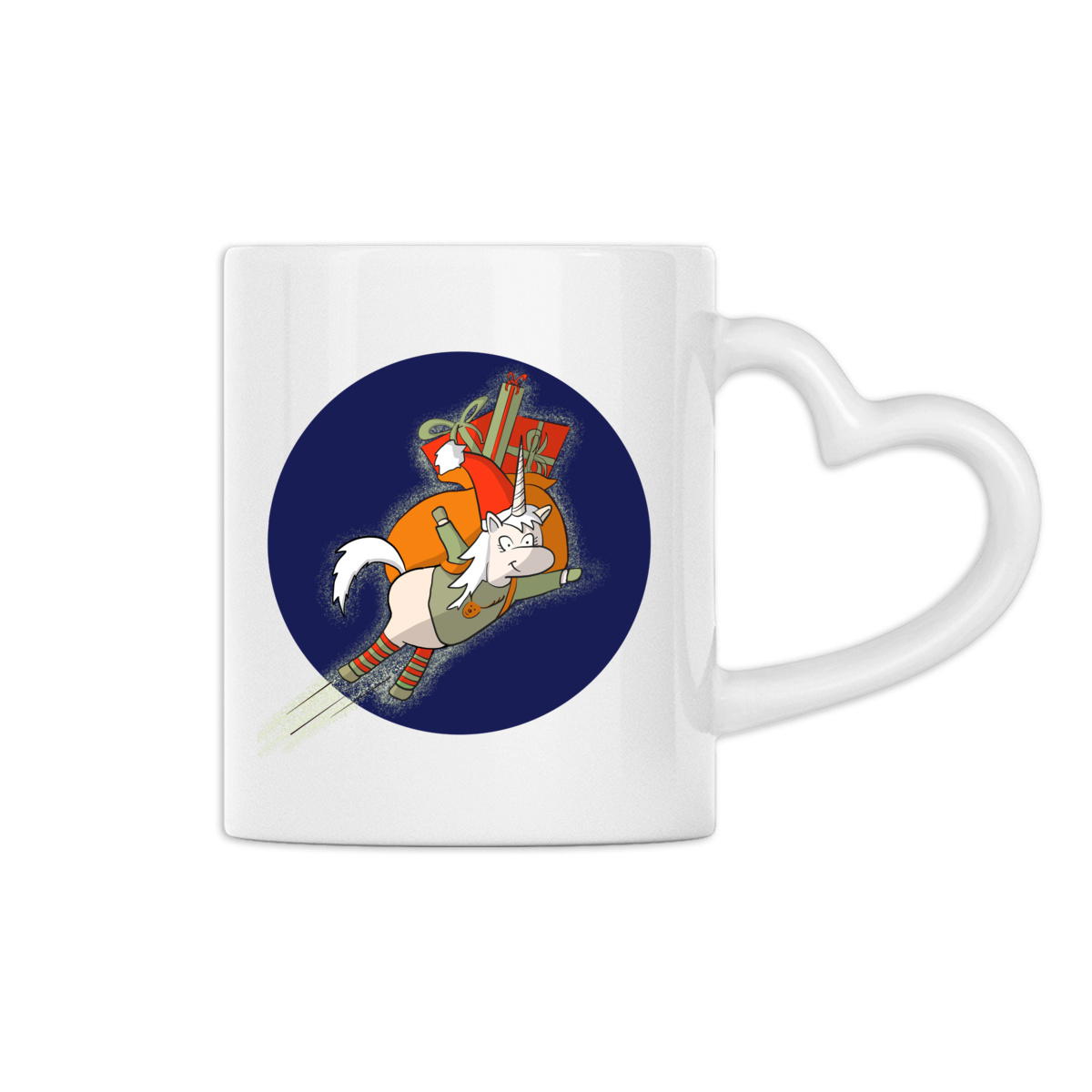 Image back Tasse cœur licorne de Noël